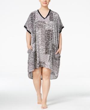 Dkny Plus Size Printed High-low Caftan