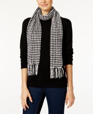 Charter Club Houndstooth Chenille Woven Scarf, Created For Macy's