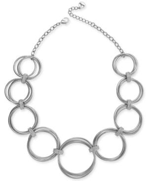 Alfani Silver-tone Multi-hoop Statement Necklace, 19 + 2 Extender, Created For Macy's