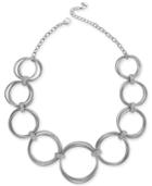 Alfani Silver-tone Multi-hoop Statement Necklace, 19 + 2 Extender, Created For Macy's