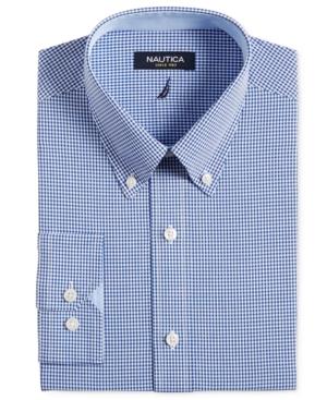 Nautica Royal Blue Gingham Dress Shirt