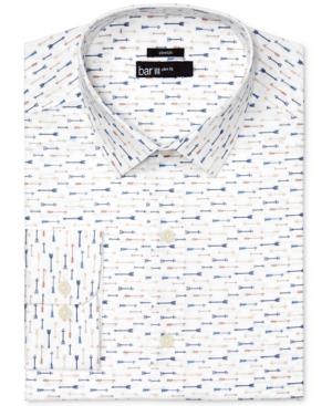Bar Iii Men's Slim-fit Stretch Easy Care Arrow Print Dress Shirt, Created For Macy's