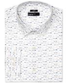 Bar Iii Men's Slim-fit Stretch Easy Care Arrow Print Dress Shirt, Created For Macy's
