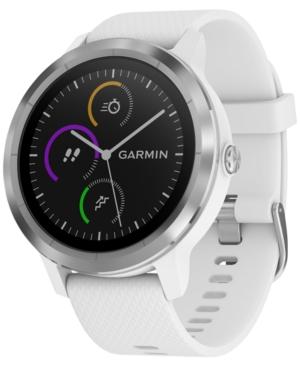 Garmin Unisex Vivoactive 3 White Silicone Strap Smart Watch 43mm