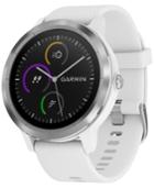 Garmin Unisex Vivoactive 3 White Silicone Strap Smart Watch 43mm
