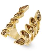 Thalia Sodi Gold-tone Yellow Crystal Open Ring, Created For Macy's