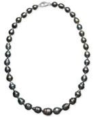 Cultured Baroque Black Tahitian Pearl (7-11mm) 17-18 Collar Necklace