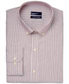 Bar Iii Carnaby Collection Wine Bengal-stripe Dress Shirt, Only At Macy's