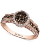 Le Vian Chocolatier Framed Clusters Diamond Ring (1-1/4 Ct. T.w.) In 14k Rose Strawberry Gold