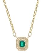 Brasilica By Effy Emerald (1-3/8 Ct. T.w.) And Diamond (1/2 Ct. T.w.) Pendant Necklace In 14k Gold