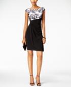 Connected Soutache Faux-wrap Dress