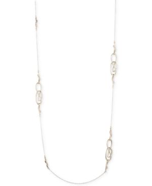 Carolee Gold-tone Pave 36 Station Necklace