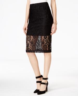 Bcx Juniors' Lace Midi Pencil Skirt