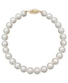 "belle De Mer Pearl Bracelet, 8"" 14k Gold A Cultured Freshwater Pearl Strand (6-7mm)"