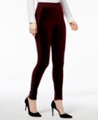 I.n.c. Mixed-media Velvet Leggings, Created For Macy's