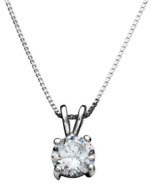 B. Brilliant Sterling Silver Necklace, Cubic Zirconia Pendant (1 Ct. T.w.)