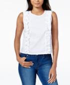 Maison Jules Ruffle-trim Shell, Created For Macy's