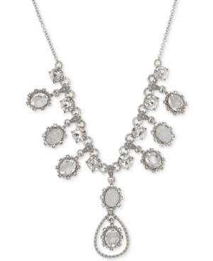 Marchesa Silver-tone Crystal Statement Necklace