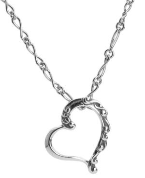 Carolyn Pollack Scroll Heart Sterling Silver Necklace
