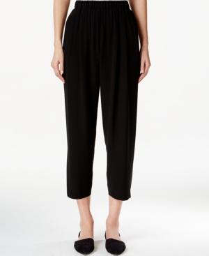 Eileen Fisher Wide-leg Silk Cropped Pants