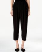 Eileen Fisher Wide-leg Silk Cropped Pants