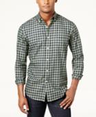 Club Room Men's Garment-dyed Gingham Shirt, Created For Macy's
