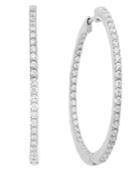 Sterling Silver Earrings, White Swarovski Zirconia Hoop Earrings (2-3/8 Ct. T.w.)