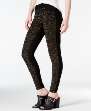 Be Bop Juniors' Glitter-front Ponte-knit Leggings