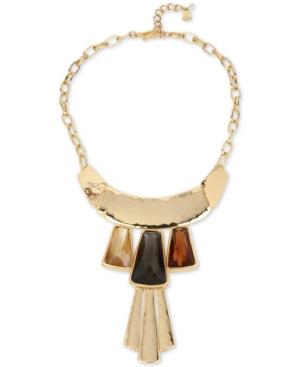 Robert Lee Morris Soho Gold-tone Multi-stone Statement Necklace