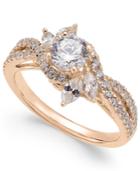 Diamond Engagement Ring (1-1/4 Ct. T.w.) In 14k Rose Gold