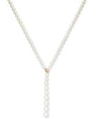 Charter Club Gold-tone Pave & Imitation Pearl 36 Lariat Necklace, Created For Macy's