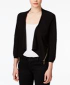 Bar Iii Asymmetrical Zip-detail Cardigan, Only At Macy's