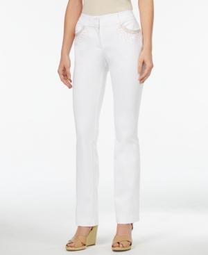 Jm Collection Rhinestone-embellished Pants, Only At Macy's