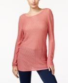 Bar Iii Cross-back Tunic Sweater, Only At Macy's
