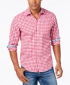 Weatherproof Men's Gingham Long-sleeve Shirt, Contrast Cuffs