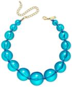 Inc International Concepts Gold-tone Graduated Acrylic Bead Collar Necklace, Only At Macy's
