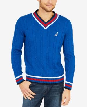 Nautica Men's Varsity Cable-knit Sweater