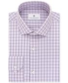 Ryan Seacrest Distinction Men's Slim-fit Non-iron Purple Multi-check Dress Shirt, Only At Macy's