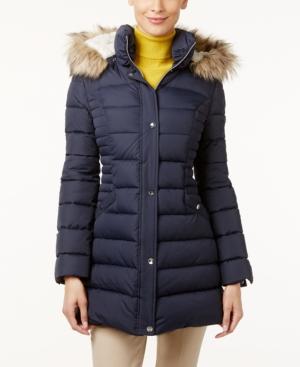 Inc International Concepts Faux-fur-trim Hooded Puffer Coat, Created For Macy's