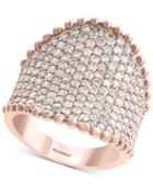 Effy Diamond Pave Statement Ring (2-1/2 Ct. T.w.) In 14k Rose Gold