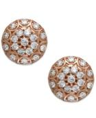 Wrapped In Love Diamond Disc Earrings In 14k Rose Gold (1/2 Ct. T.w.)