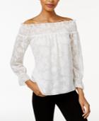 Bar Iii Textured Off-the-shoulder Top, Created For Macy's