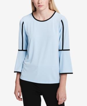 Calvin Klein Piped Bell-sleeve Top