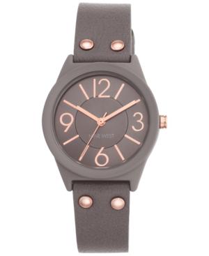 Nine West Women's Taupe Imitation Leather Strap Watch 36mm Nw-1932tprg