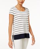 Maison Jules Striped Border T-shirt, Only At Macy's