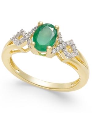 Emerald (5/8 Ct. T.w.) And Diamond (1/8 Ct. T.w.) Ring In 14k Gold