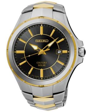 Seiko Men's Solar Coutura Two-tone Stainless Steel Bracelet Watch 43mm Sne412