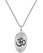 Om Pendant Necklace In Sterling Silver