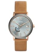 Fossil Women's Vintage Muse Brown Leather Strap Watch 40mm