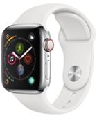 Apple Watch Series 4 Gps + Cellular, 40mm Stainless Steel Case With White Sport Band